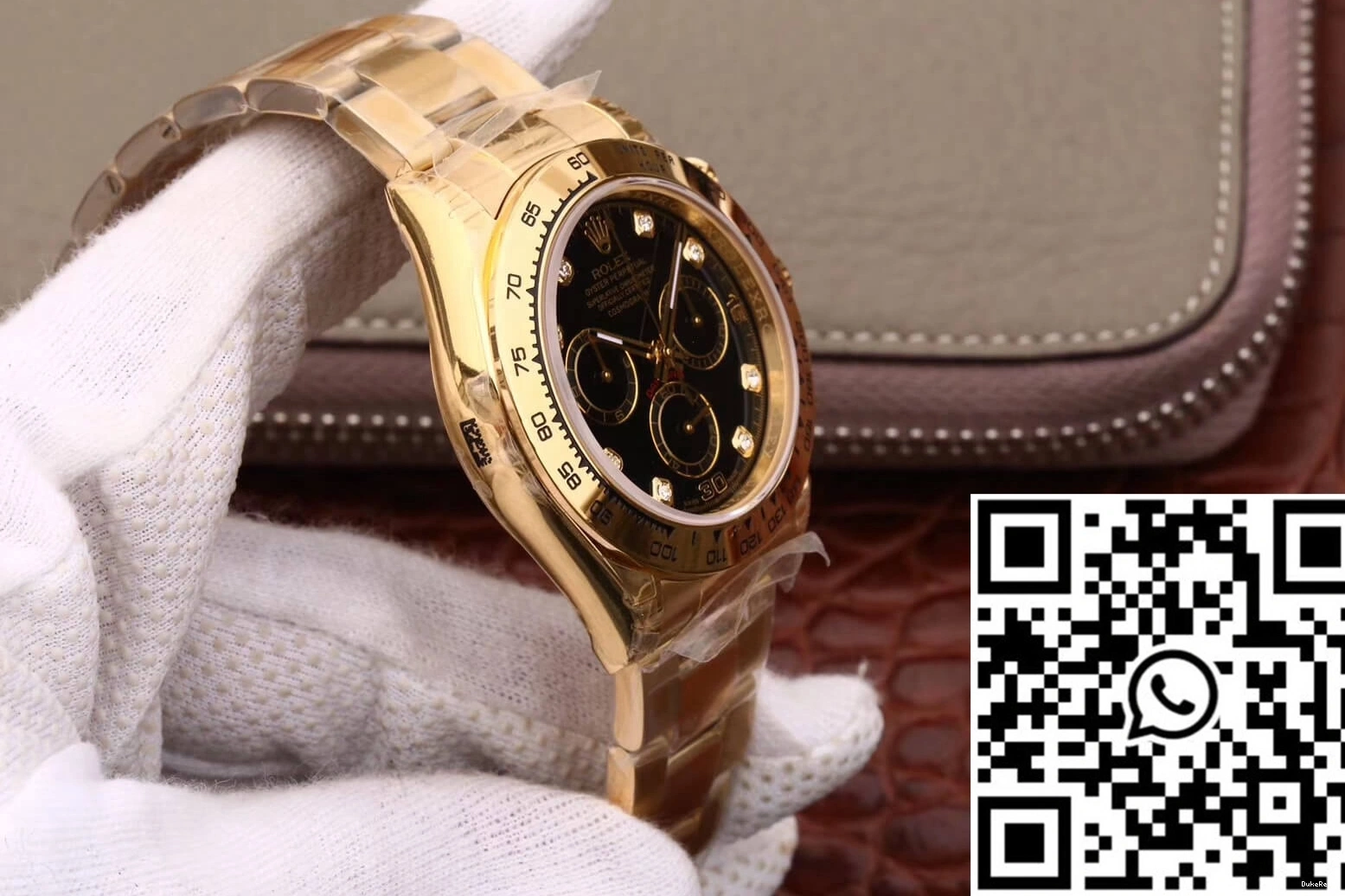 Black Rolex M116508-0008 JH Daytona Cosmograph Diamonds Dial Factory 0315